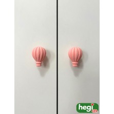 Çocuk Odası Kulpları - Sıcak Hava Balonu Kulp Pembe (Tekli)
