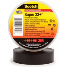 3m Scotch 33+ Vinil Elektrik Bandı Siyah 19 mm x 20 M 3m (10\'lu)