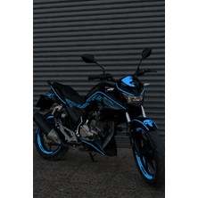 Banxtre Mondial Drift-L Için 51 Parça Açık Mavi Yıldırımlı Premium Sticker Seti