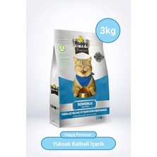 Happy Kısırlaştırılmış Somonlu Kuru Kedi Maması 3 kg