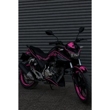 Banxtre Mondial Drift-L Için 51 Parça Pembe Yıldırımlı Premium Sticker Seti