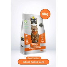 Happy Tavuklu Kuru Kedi Maması 9 kg