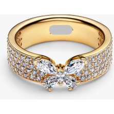 Hector Co Jewellery S925 Gold Renk Işıltılı Kelebek Yüzük