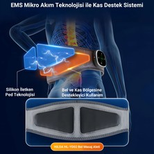 İdragon HiLDA HL-YD02 EMS Isıtmalı Akıllı Bel Masaj Aleti – Dijital Ekranlı, 16 Seviyeli Titreşim ve Isı Terapili Bel Destek Kemeri