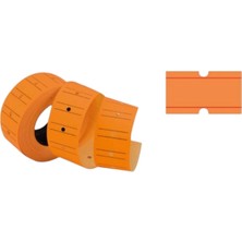 tanex (12 * 21 mm) çizgili flo turuncu  etiketi (ruloda 800 etiket)