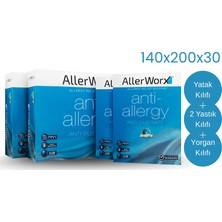 Allerworx Anti Toz Akarı Anti Alerjik Çift Kişilik Yatak Takımı 140X200X30