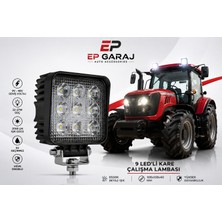 Ep Garaj Otomotiv Nıken 9 LED Kare Çalışma Lambası – Güçlü Aydınlatma!