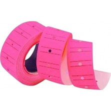 tanex (12 * 21 mm) çizgili flo pembe  etiketi (ruloda 800 etiket)