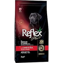 Uravas Store Reflex Plus Orta Büyük Irk Kuzu Yetişkin Köpek Maması 3 kg