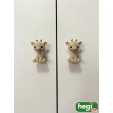 Çocuk Odası Kulpları - Zürafa Kulp Örgü Desen (Tekli)