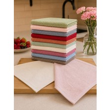 Kiraz Havlu Bornoz 12’li Renkli Mutfak Havlusu Seti 30X50 cm – Emici & Yumuşak Doku