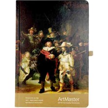 Gıpta Art Master Defter Kareli Iplik Dikişli Sert Kapak 120 Yaprak Ajanda 17X24 cm -Hollandalı Ressam Rembrandt Van Rijn'in 1642 Tarihli Başyapıtı "gece Devriyesi" (The Night Watch)