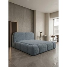 Mobilya Stant Most Cosmo Premium Bazalı Karyola Gri Bukle Kumaş 160x200 Yatak İçindir (Evinize Teslim)