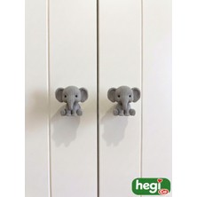 Çocuk Odası Kulpları - Fil Kulp Örgü Desen (Tekli)