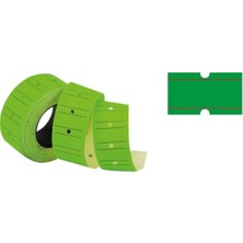 tanex (12 * 21 mm) çizgili flo yeşil  etiketi (ruloda 800 etiket)