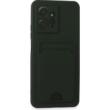 İlkyaz Fashion Xiaomi Redmi Note 12 4g Kılıf Kelvin Kartvizitli Silikon - Koyu Yeşil