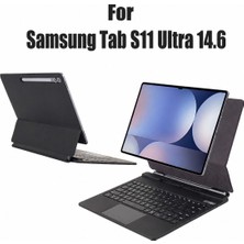 Fogy Galaxy S11 Ultra Uyumlu Şarj Göstergeli Rgb Işıklı Magic Keyboard Touchpad Türkçe Q Klavyeli Kılıf