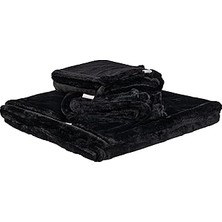 Uravas Store Pet Comfort Lodix Mira Siyah Köpek Battaniyesi 70X100CM
