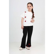 Modanino Kız Çocuk Uğur Böceği Baskılı Alt-Üst Takım 4-9 Yaş 12668BLT