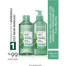 Yves Rocher Arındırıcı Temizleme Seti Pure Menthe Micellar Su ve Yüz Yıkama Jeli Karma Yağlı Cilt