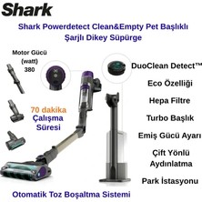Shark Powerdetect Clean&empty Pet Başlıklı Şarjlı Dikey Süpürge