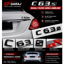 Ep Garaj Otomotiv Mercedes C63 S Bagaj Yazısı (Arka Amblem) – Mercedes Uyumlu