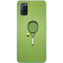 Le Balvo Oppo A52 Uyumlu Tenis Raketi Baskılı Silikon Kılıf
