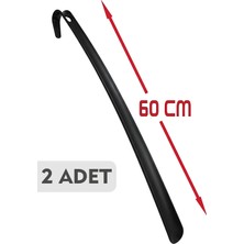 Ovio Ev Yaşam 2 Adet 60 cm Beyaz  Ayakkabı Çekeceği Asılabilir Sert Plastik Çekecek Kerata Uzun