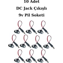 Atölye Elektronik Dc Jack Çıkışlı - 9V Pil Soketi - Arduino Uyumlu 10 Adet