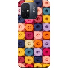 Le Balvo Redmi 12C Uyumlu Renkli Düğmeler Baskılı Silikon Kılıf