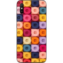 Le Balvo Redmi 9A Uyumlu Renkli Düğmeler Baskılı Silikon Kılıf