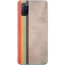 Le Balvo Oppo A52 Uyumlu Retro Gökkuşağı Baskılı Silikon Kılıf