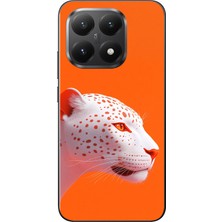 Le Balvo Xiaomi Mi 15T Uyumlu Turuncu Kaplan Baskılı Silikon Kılıf