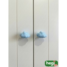 Çocuk Odası Kulpları - Bulut Kulp Mavi (Tekli)