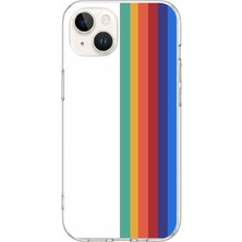 Le Balvo Iphone 13/14 Uyumlu Gökkuşağı Baskılı Silikon Kılıf