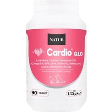 Natur Cardio Q10 Kedi ve Köpek Kalp Sağlığı Destekleyici Takviye 90 Tablet (Koenzim Q10 ve Antioksidan Ilaveli)