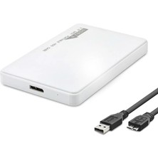 Uravas Store HDD Kutu Usb3.0 Plastik Sata 2.5" Beyaz HDX1752