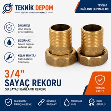 Bymet 3/4 İnç Su Sayacı Rakoru Takımı Pirinç Sayaç Bağlantı Rekoru