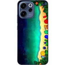 Le Balvo Oppo Reno 15F Uyumlu Tatil Kumsal Gecesi Baskılı Silikon Kılıf