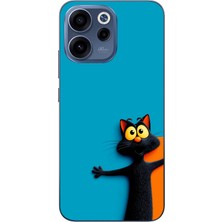 Le Balvo Oppo Reno 15F Uyumlu Kedi Uyarısı Baskılı Silikon Kılıf