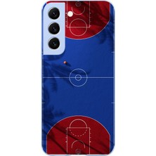 Le Balvo Samsung Galaxy S22 Uyumlu Basketbol Sahası Baskılı Silikon Kılıf