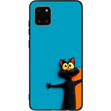 Le Balvo Samsung Galaxy Note 10 Lite Uyumlu Kedi Uyarısı Baskılı Silikon Kılıf