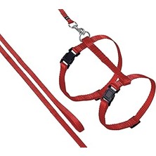Uravas Store Karlie Göğüs Tasma+Uzatma, Kedi, 110 Cm, Kırmızı