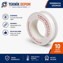 Sarmoni Teflon Bant 10'lu Paket 12 mm x 0.075 mm x 10 Metre Su ve Doğalgaz Tesisat Bandı