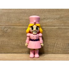 3D Baskı Zamanı Pembe Fındıkkıran Figürü - 3D Yazıcı Tasarım Noel Biblosu - Modern Nutcracker Heykelcik