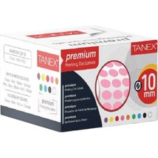 Tanex Nokta Etiket 10 mm Pembe 5000 Li