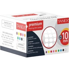Tanex Nokta Etiket 10 mm Beyaz 5000 Li