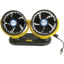 Powermaster X916 12 Volt Dc USB Girişli Masaüstü 2’li Plastik Ev-Ofis-Araç Fanı