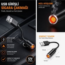Friemats USB Girişli Araç Sigara Çakmağı 12V Hızlı Isınan Elektrikli Rezistanslı Çakmak Aparatı