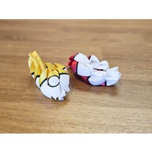 3D Baskı Zamanı Kırmızı Gamer Hediyesi Hareketli Ejderha 1 Adet - Poketop Tasarım Dekoratif Masa Oyuncağı